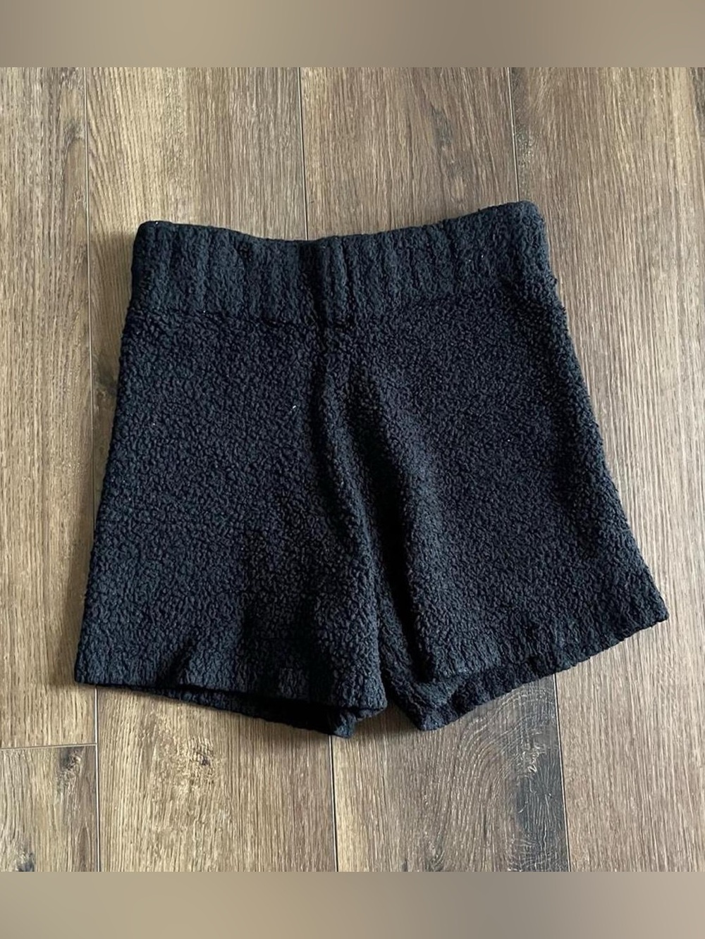 Skims Black Cozy Teddy Shorts